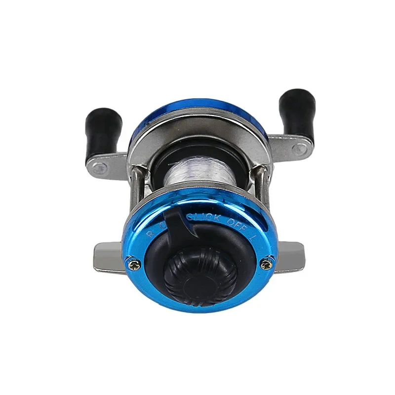 Mini rueda de pesca en hielo para invierno, brazo basculante doble, cuerpo principal de Metal con línea, fabricantes al por mayor, 2024 - imagen 3