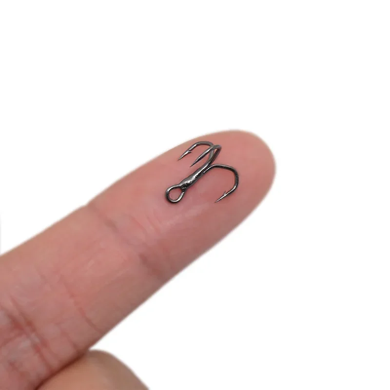 Nuevo Alta calidad 5 unids/caja nuevo diseño 4xStrengthen aleación de acero señuelo afilado anzuelo triple 6-14 # Caja de pesca con anzuelo para aparejos de pesca - imagen 4