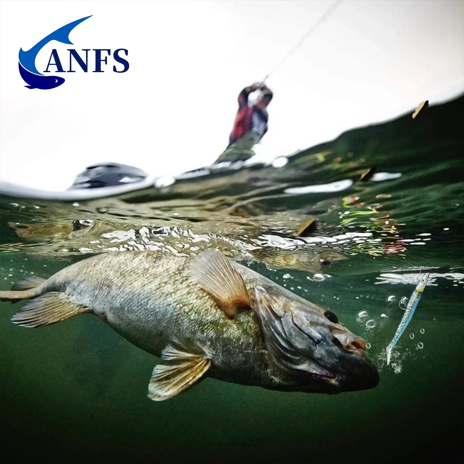 ANFS 12 Uds cebo blando Señuelos de Pesca artificiales diseño surtido, cebo blando biónico de camarones, accesorios de pesca al aire libre - imagen 3