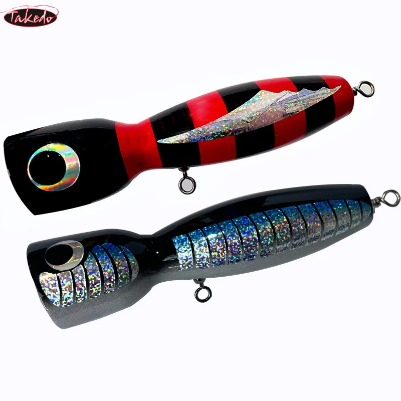 TAKEDO 175MM 120G Topwater Swimbait Popper señuelo de pesca cebo flotante Wobbler señuelo de pesca cebo Artificial de madera para atún Pike