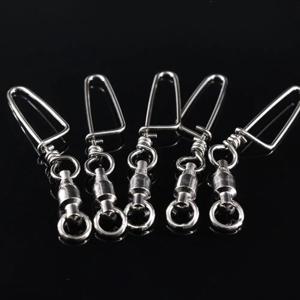 Tamaño 1 # a 8 #, Conector de pesca giratorio de bolas de alta resistencia de acero inoxidable duradero con barril de rodamiento de Pin - imagen 2