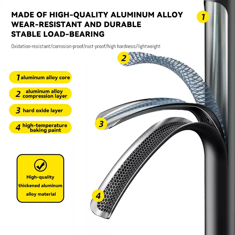 Palo de senderismo plegable ultraligero, bastón telescópico con bloqueo externo de aleación de aluminio, equipo de palo de escalada para senderismo al aire libre - imagen 4