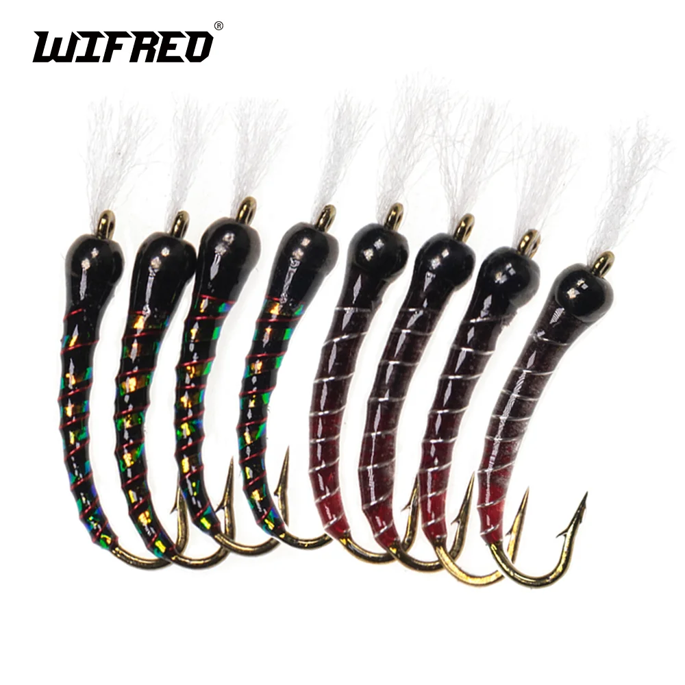 Midges epoxi, moscas de ninfa, cabeza de cuentas de latón, zumbador, anzuelo de bronce con púas, pesca con mosca, trucha, señuelo de pesca, cebos, aparejos de pesca - imagen 2