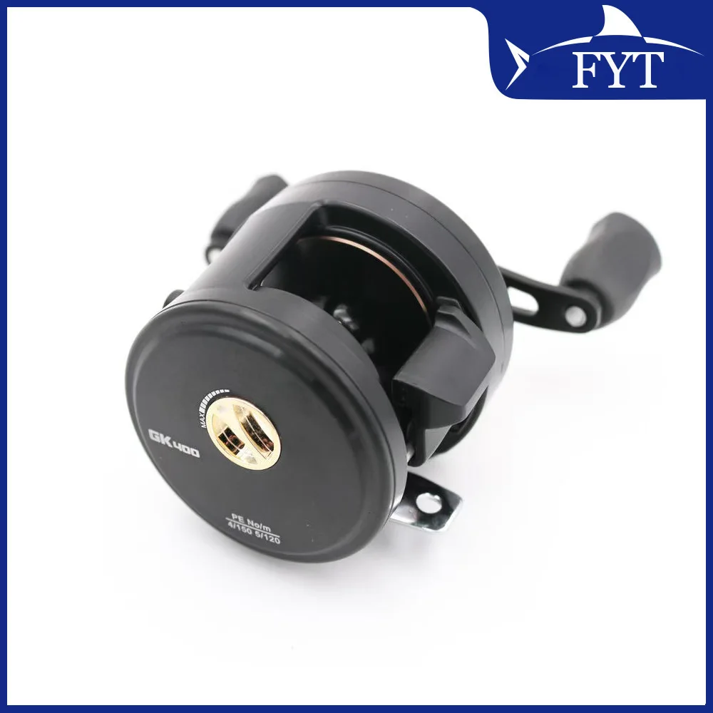 Carrete Baitcasting redondo dorado – Alta recogida para bagre - imagen 2
