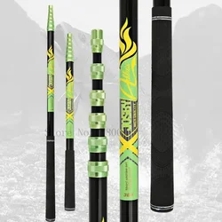 Red de pesca telescópica de posicionamiento de carbono, poste plegable telescópico, ultraligero, 2,1 M, 3,0 M, 4,0 M