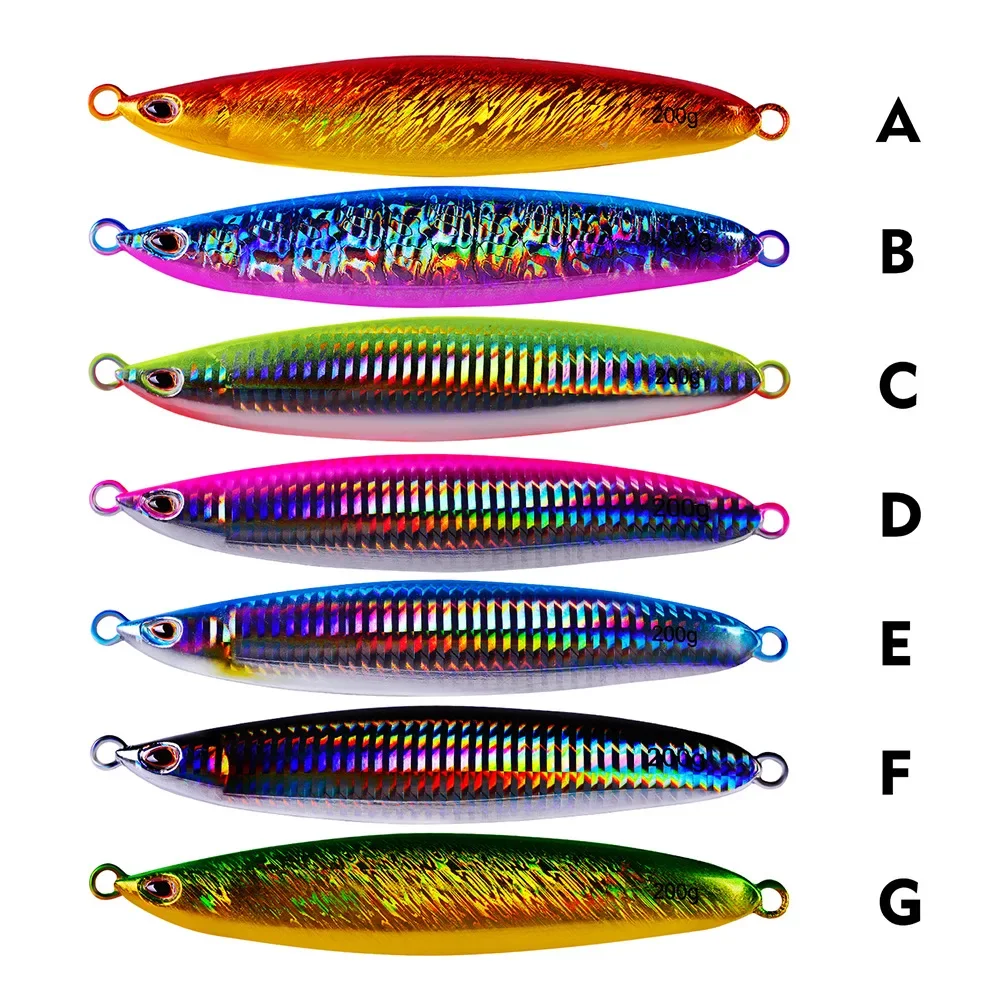 Señuelos de pesca con plantilla de Metal, 150mm, 200g, sin tierra, plantilla de paso lento, cuchara de Jigging Vertical súper dura, aparejos de pesca - imagen 4