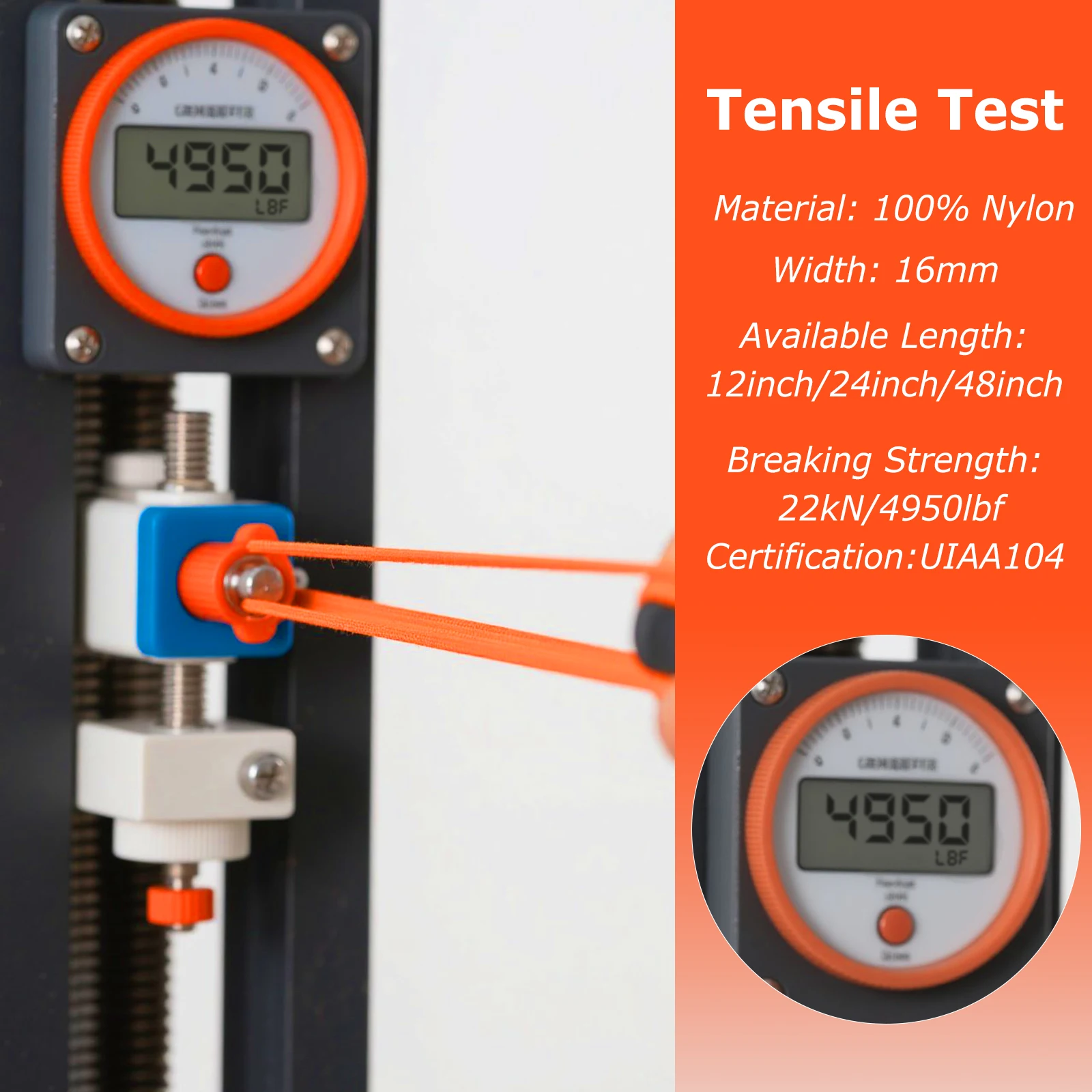 Eslinga de escalada de 9KM, 1-3 uds., correas de nailon de 16mm, fuerza de 22kN para escalada en roca, montañismo, anclaje, columpio, hamaca de Yoga - imagen 4
