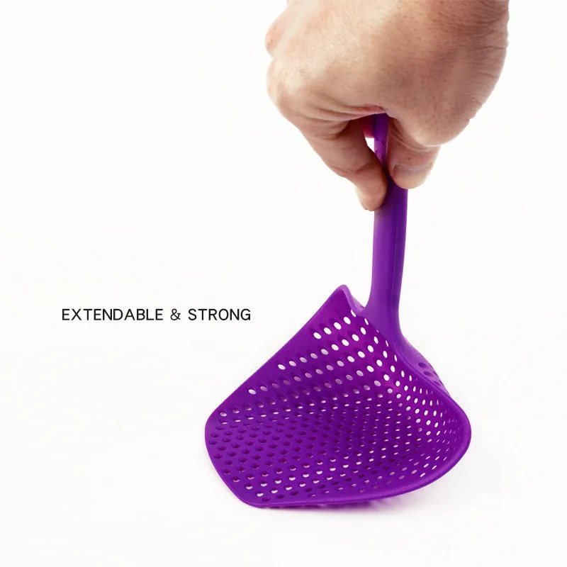 Palas de cocina creativas, colador de alimentos, cuchara de nailon, Gadgets de drenaje, colador grande, filtro de sopa, accesorios de cocina para el hogar - imagen 5