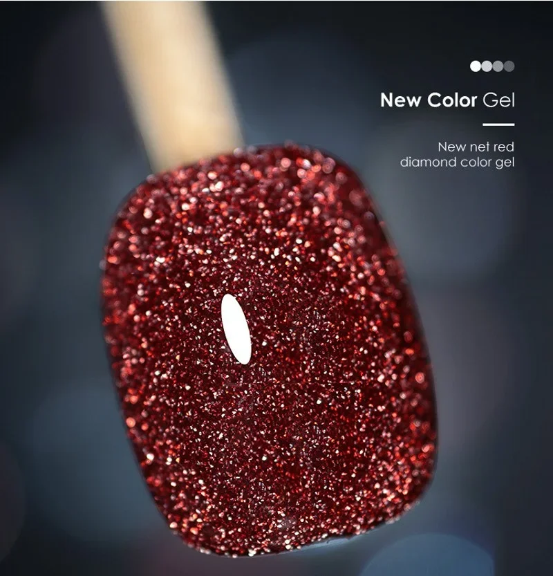 Esmalte de uñas en Gel con purpurina reflectante, 10ml, lentejuelas láser brillantes, barniz semipermanente para remojar, Gel de uñas UV LED Aurora, 12 colores - imagen 5