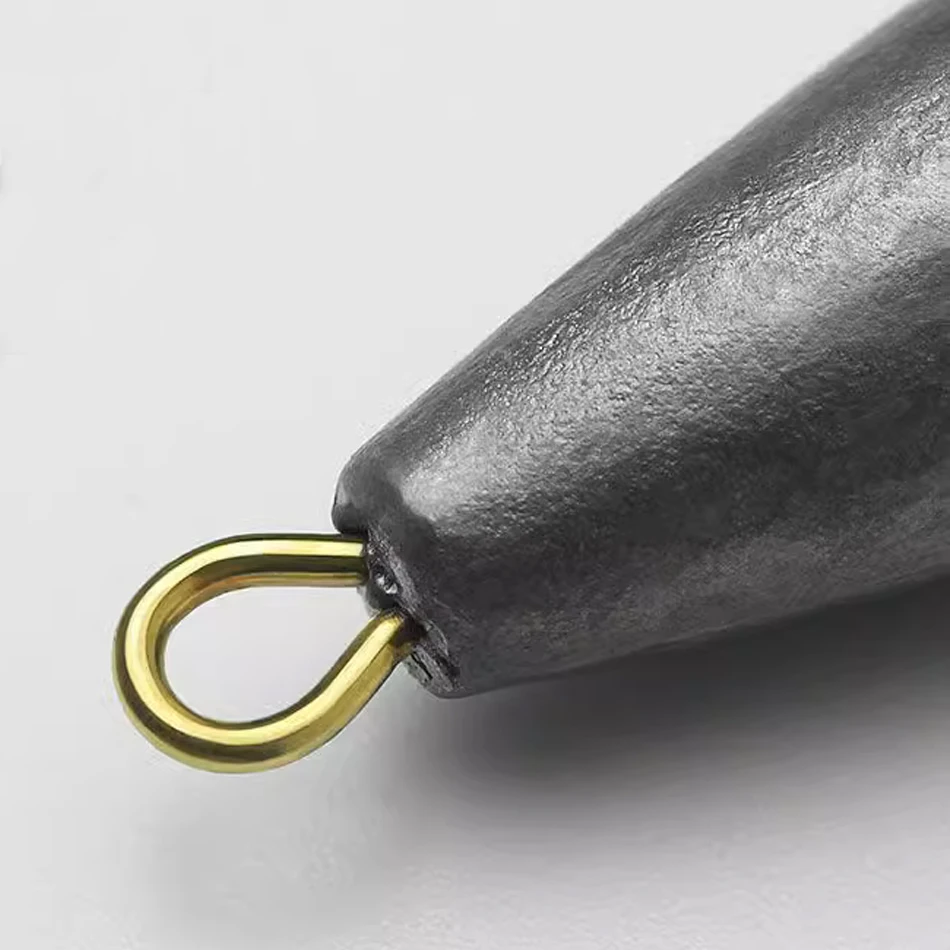 Plomada ovalada de 10g-100g, cabeza de plantilla, pesas de pesca de gota de agua profunda, pesas de bala, accesorios de aparejos de pesca - imagen 5