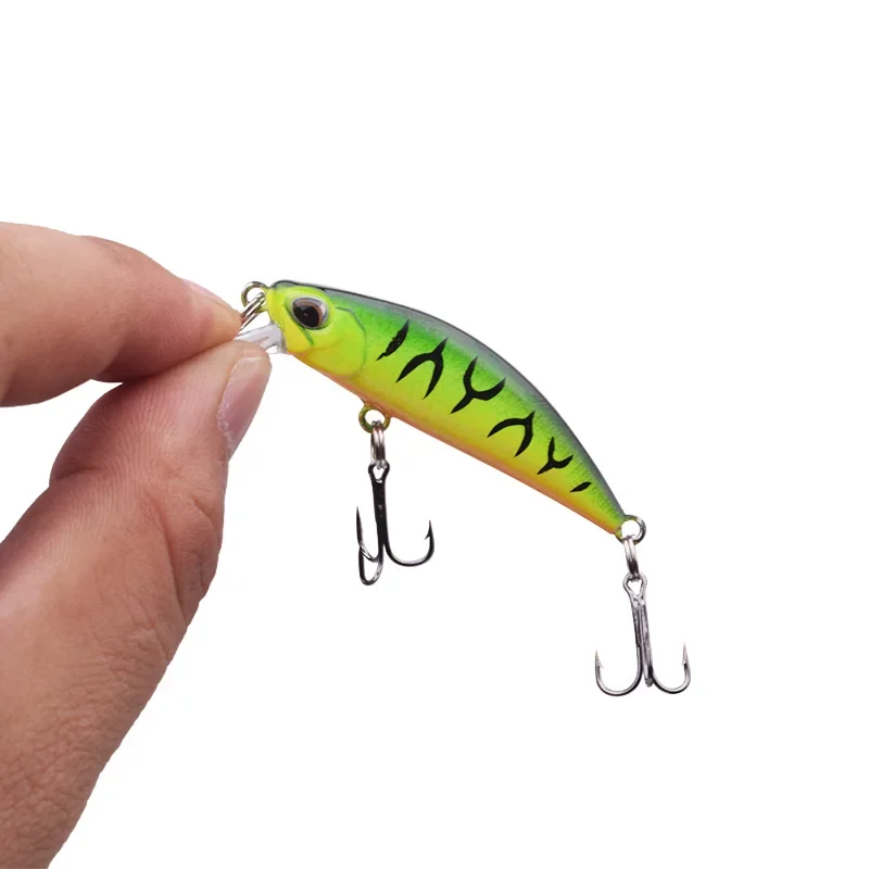 Señuelo de pesca Wobblers de pececillo que se hunde, 5,5 cm, 5,2 cm, trucha, cebo duro Artificial, Jerkbait, Crankbait, aparejos de pesca de lubina, 1 ud. - imagen 4