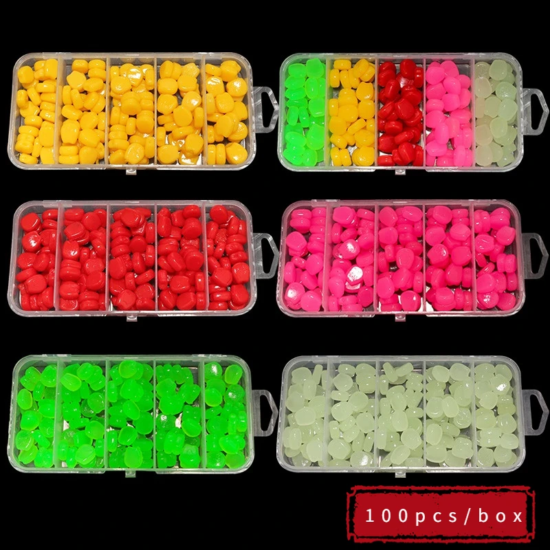 100 unids/lote sabor flotante granos de maíz sabor cebo articulado cebos artificiales de silicona 1cm 0,3g señuelo de pesca suave pescado - imagen 5
