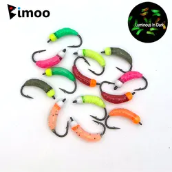 Bimoo Ninfas Scud Caddis para trucha – Cabeza latón luminosa