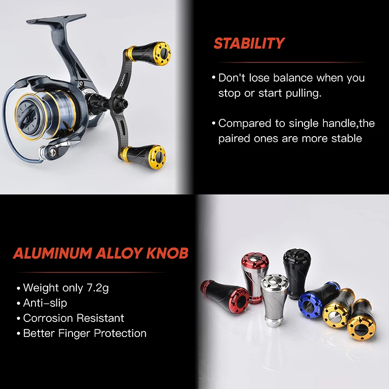 Gomexus Ryobi-Carretes de Pesca de carbono TORAY, carretes de Pesca Ultra Power, Mini Monster Ultra lite, mango de Pesca RB, 82mm - imagen 5