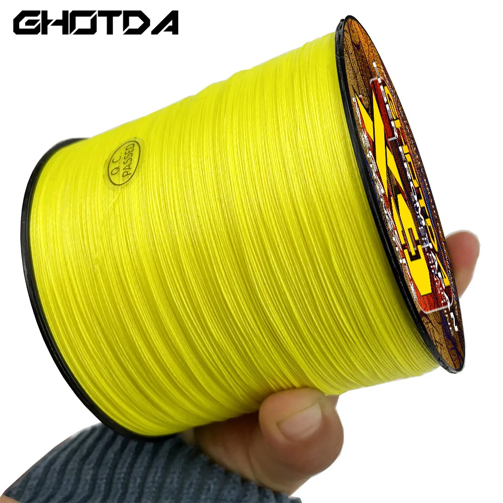 GHOTDA-sedal de pesca de PE X9, 1000M, 500M, 300M, 9 hebras trenzadas, multifilamento fuerte para carpa, 20-100LB - imagen 3