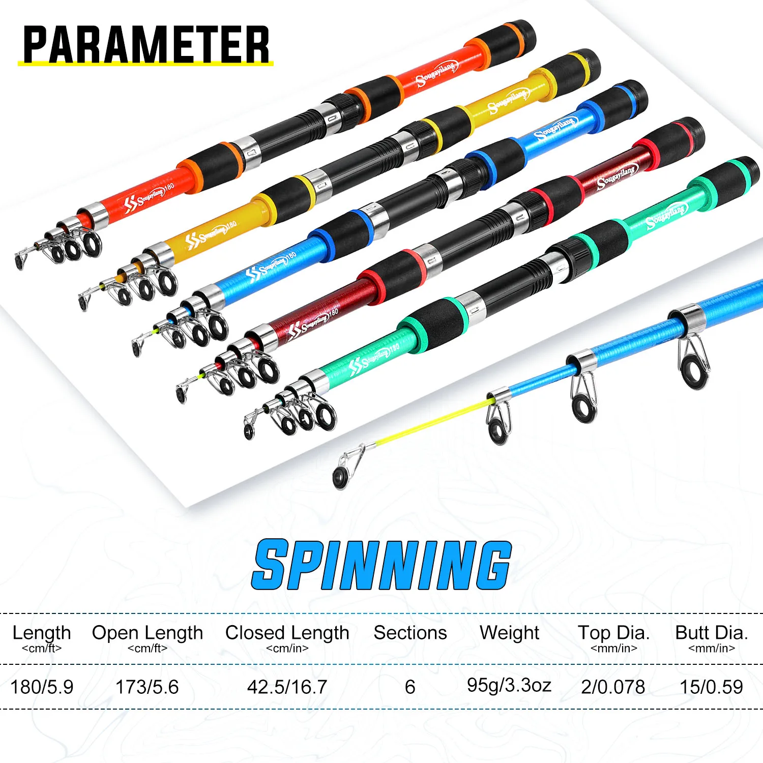 Descubra la caña de pesca perfecta para su próxima aventura con nuestro diseño versátil y liviano