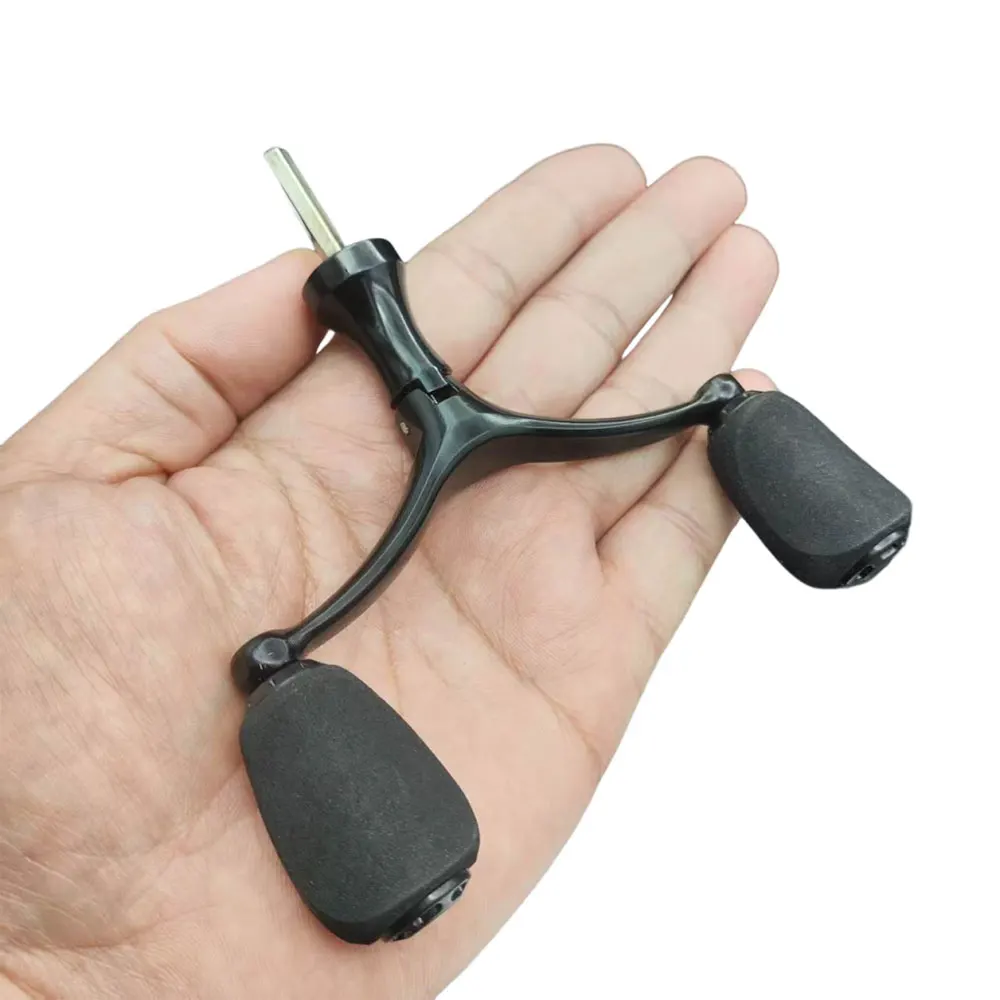 Carrete giratorio de doble mango, balancín de Metal, perilla EVA, rueda de pesca, pieza de repuesto, aparejos de pesca para pesca - imagen 5