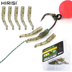 Hirisi 25/50 Uds accesorios de pesca de carpa gancho de carpa manga aparejos de pesca giratorios AH195 aparejos terminales de pesca