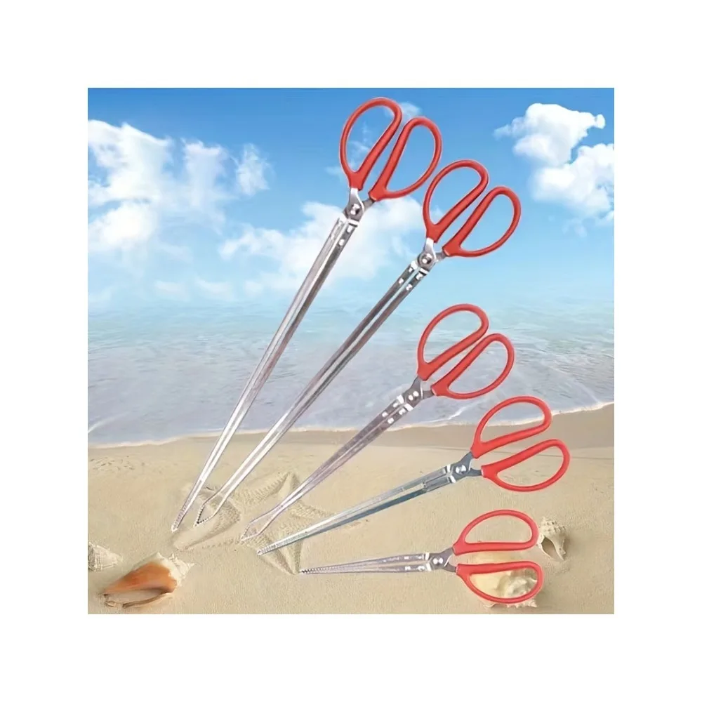 Clip multifuncional de acero inoxidable para cangrejo y langosta, con agarre reforzado antideslizante para cocina y barbacoa, 1 ud. - imagen 2