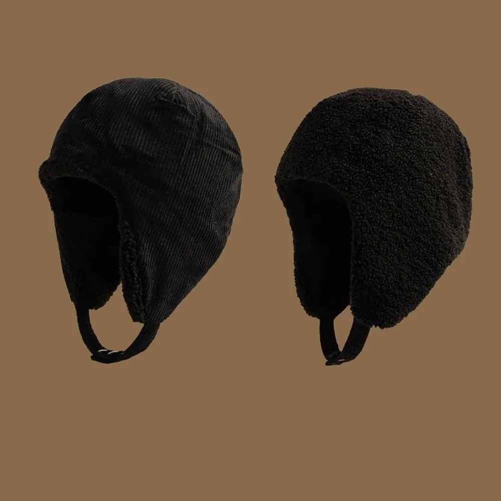 Gorro cálido de Lei Feng, gorro con protección para los oídos a prueba de viento y plumón de cordero, gorro con capucha a prueba de frío para ciclismo al aire libre y esquí - imagen 5