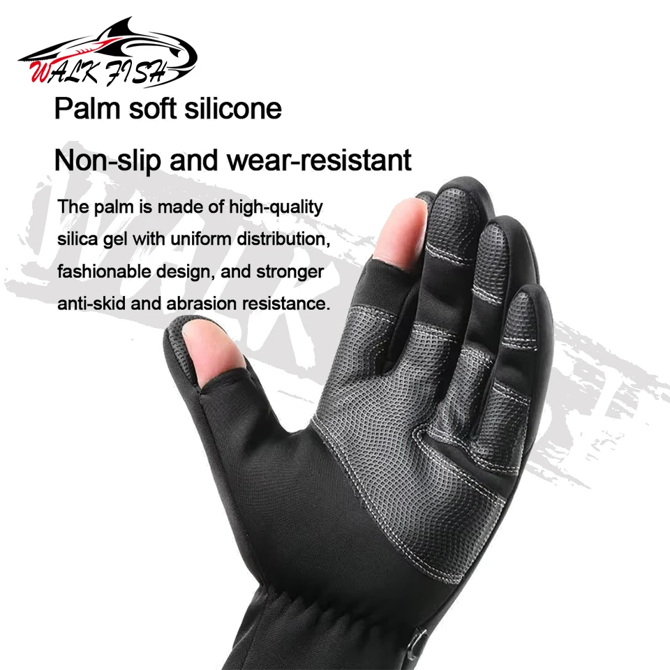 WALK FISH-guantes de pesca para exteriores, resistentes al agua, con pantalla táctil, cálidos, antideslizantes, para Snowboard, motocicleta, ciclismo y esquí - imagen 5