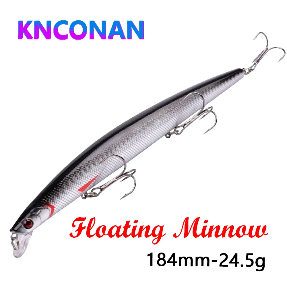 1 Uds 18cm 24g señuelo de pesca Minnow láser cebo Artificial duro plástico grandes peces falsos señuelos cebo de pesca de mar Crankbait Wobblers