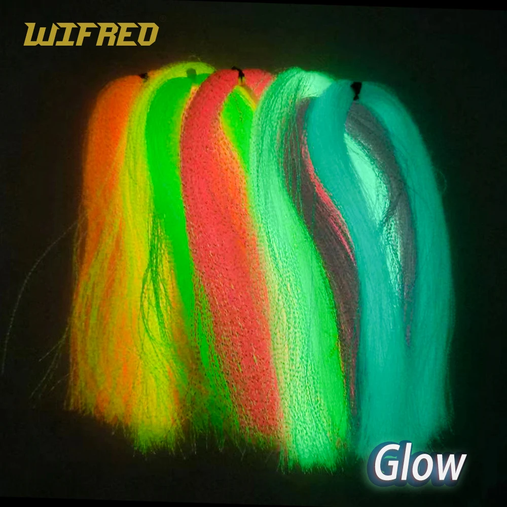 Wifreo luminoso holográfico cristal Flash oropel Flashabou atado de moscas Material Lucio trucha serpentinas plantilla anzuelo de pesca fabricación de señuelos
