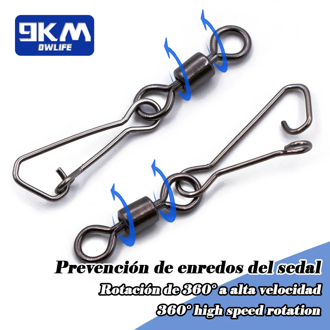 Herramienta giratoria para pesca, 50 ~ 200 Uds., aparejos giratorios de cambio rápido, barril giratorio para pesca en agua salada, ganchos giratorios, Kit de conector de señuelo - imagen 5