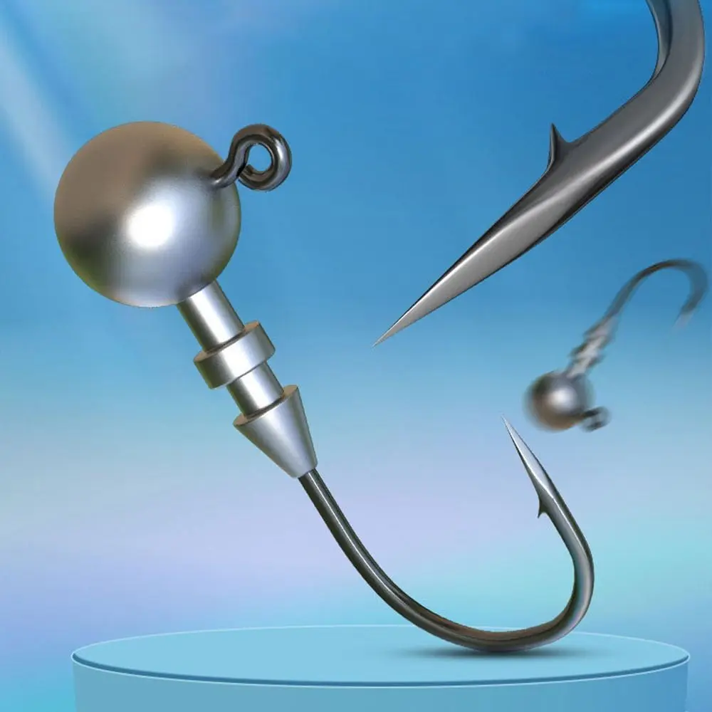 Anzuelos de pesca afilados, 25 uds., 2-14g, antideslizantes, para correr, pescado, doble bloqueo, gancho triangular, señuelo de bloqueo, cebo suave - imagen 3