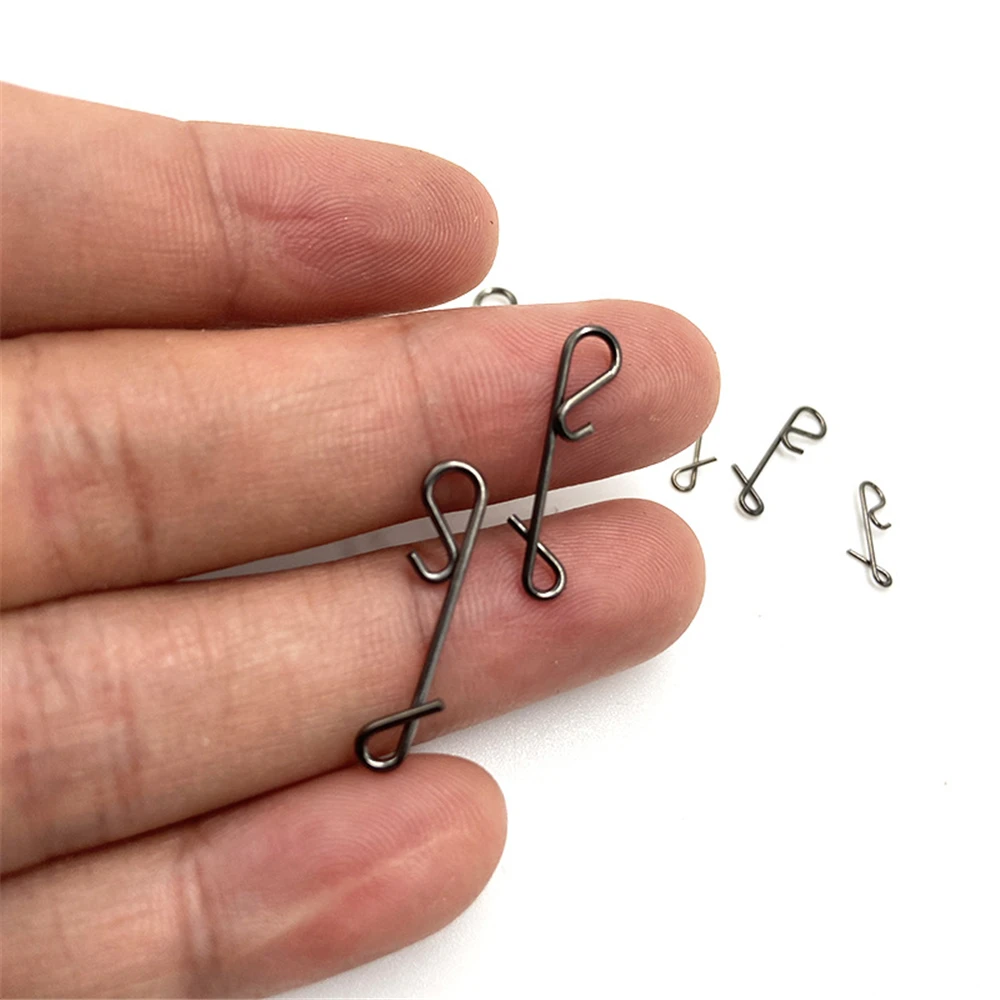 1000 Uds accesorio de Pesca gancho giratorio envoltura Snap línea de Pesca conector de cable Pin a presión sin nudo herramienta de aparejos Kit de señuelo Pesca - imagen 4