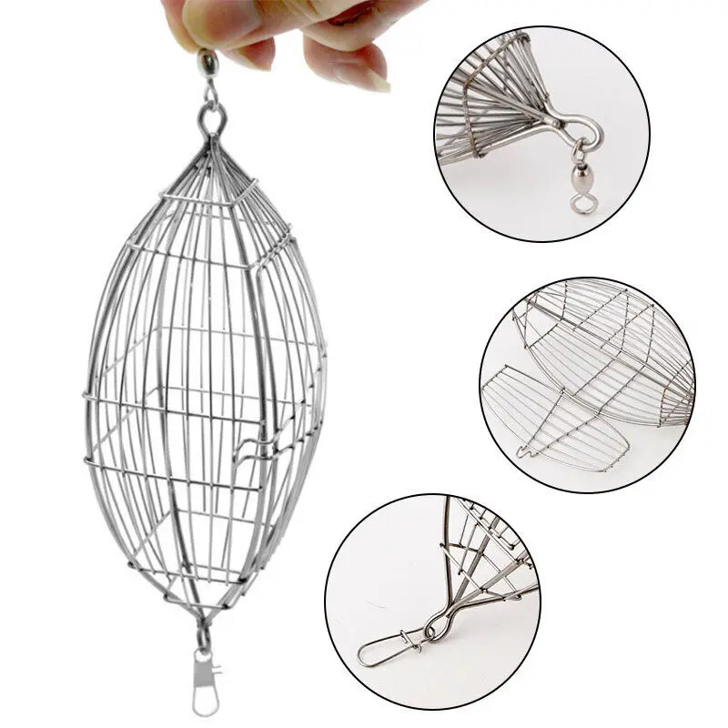 Alimentador de cesta acero inoxidable en forma de oliva para lanzador - imagen 2