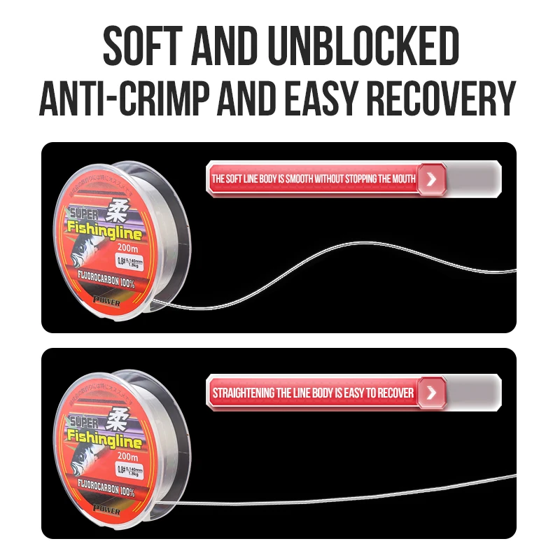 TAIYU-línea de pesca de nailon superfuerte, aparejos de revestimiento de fluorocarbono, monofilamento duradero de 4 a 20 libras, no Lino, 200M - imagen 3