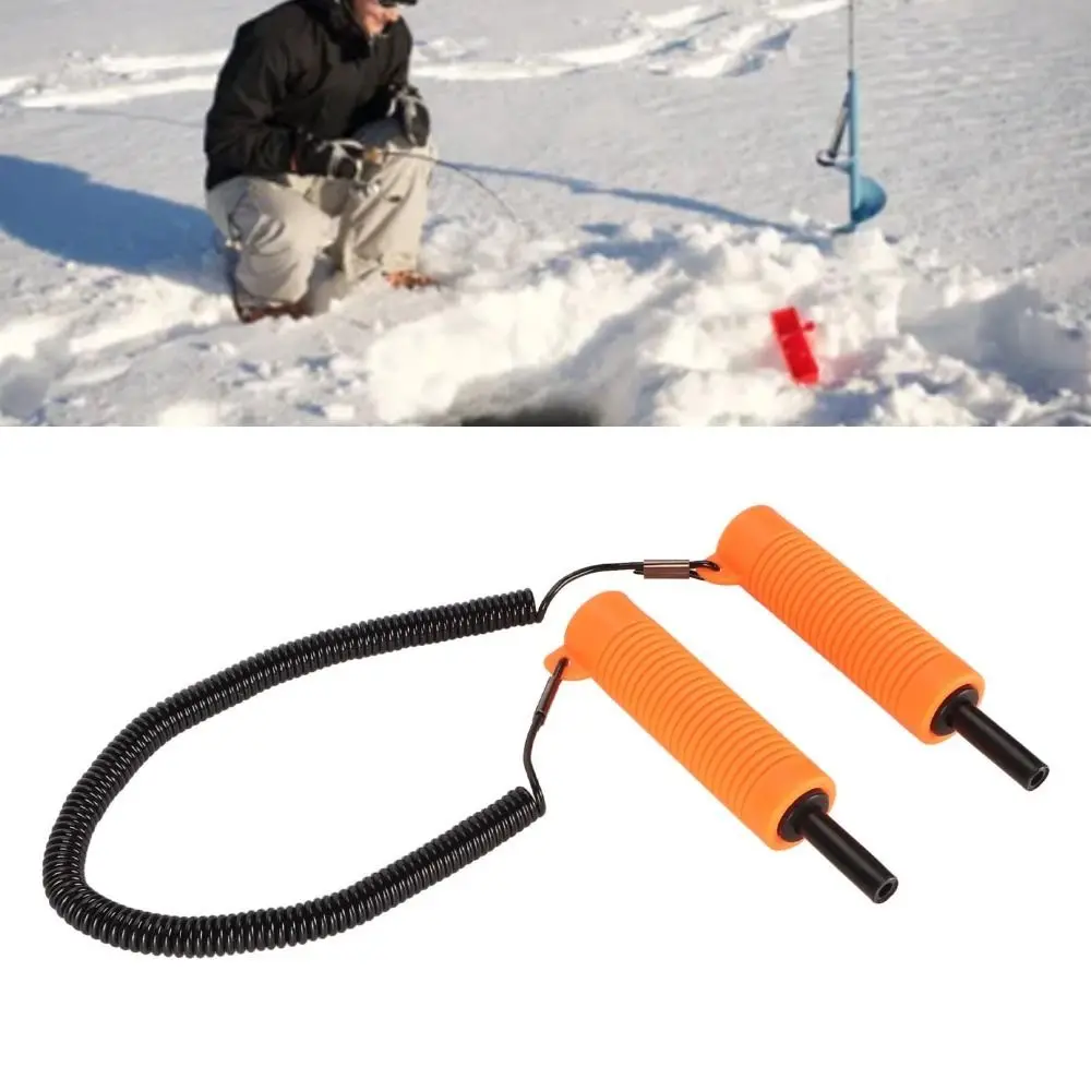 Picador hielo retráctil con silbato emergencia – Agarre cómodo pesca - imagen 2
