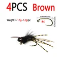 4pcs Brown