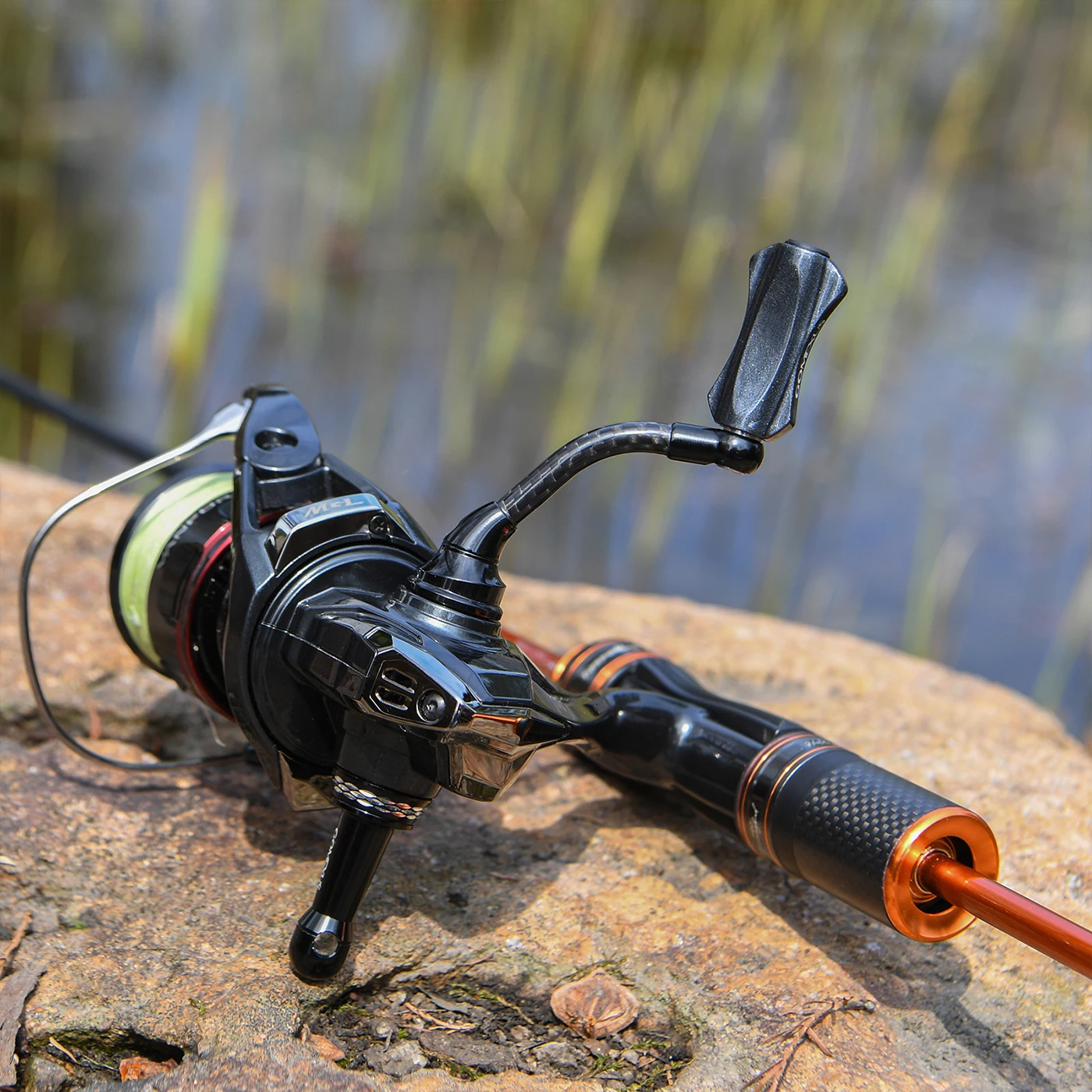 Perilla de aluminio Gomexus de 35mm con mango único de 18mm para carrete de juego Shimano Stradic FL Stella Vanford Vanquish Exsence Sephia Light - imagen 3