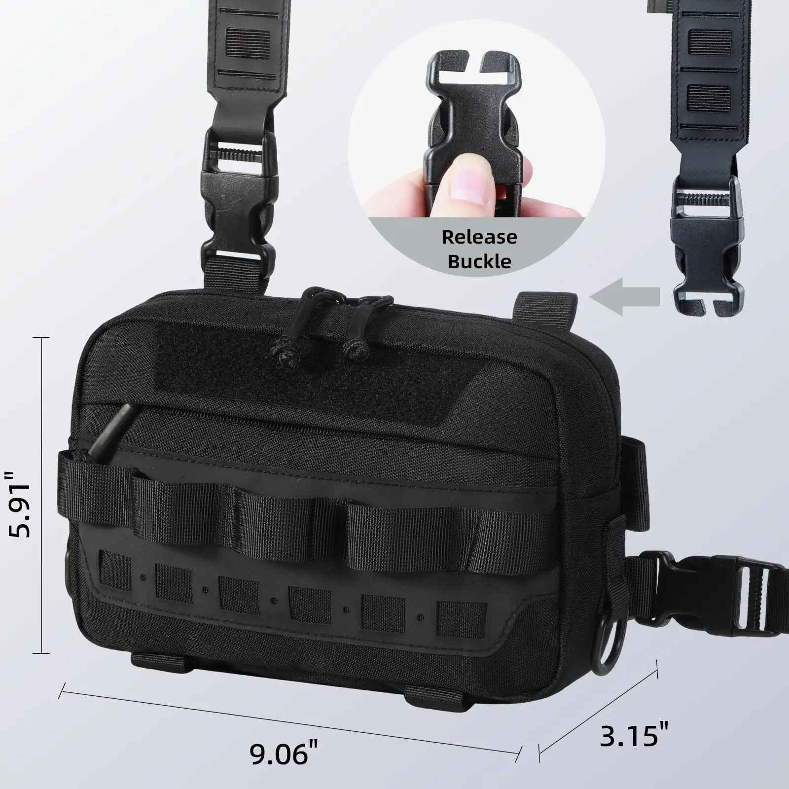Chaleco táctico para pesca con riñonera integrada - imagen 5