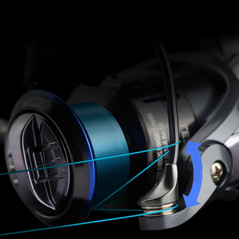 Carrete de pesca giratorio de cuerpo de alta resistencia, arrastre de arandela máxima de 15KG para pesca en el mar, pesca de carpa, relación de engranaje 5,2: 1, alta velocidad para cebo - imagen 5