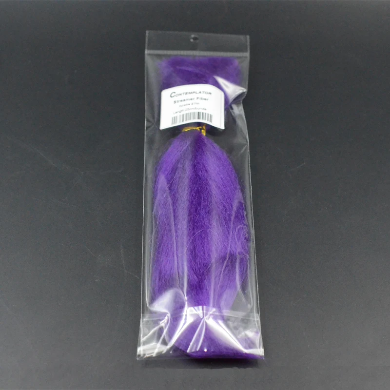 Señuelo de fibra sintética para pesca de trucha, 6 bolsas, 6 colores surtidos, pelo fino, suave, para pececillos, materiales para agua salada - imagen 5