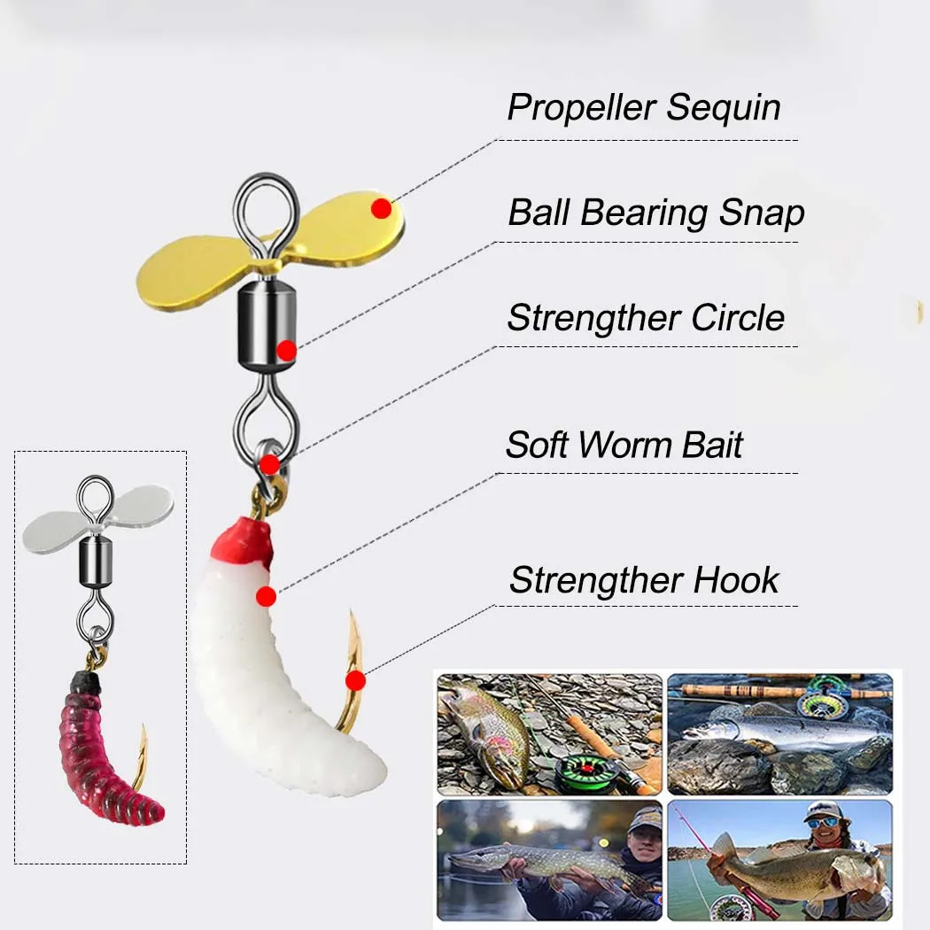 Señuelo Spinner hélice lentejuelas para pesca de vinilo - imagen 2