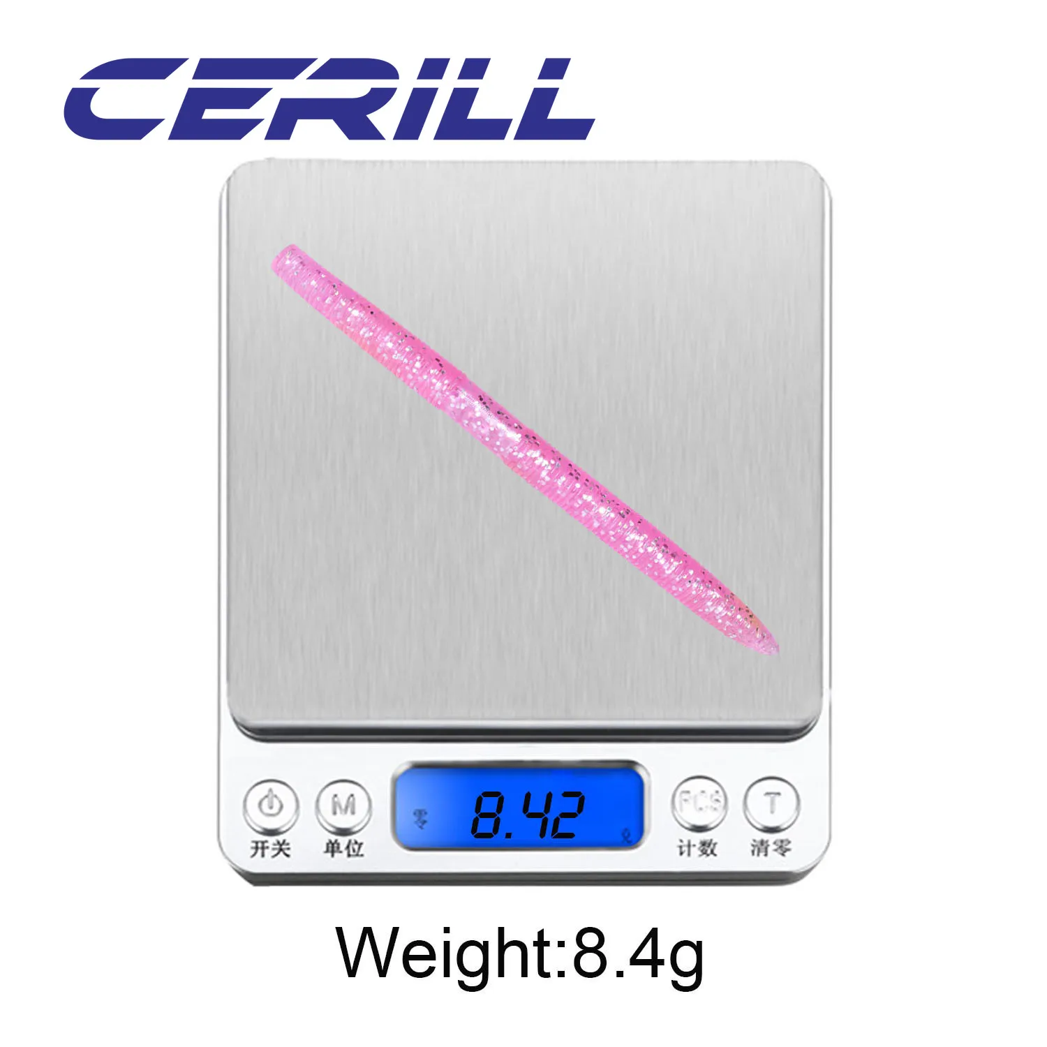 Ceril-señuelo de pesca suave Artificial Senko, cebo de gusano, delineador de silicona, Jigging, Wobblers, carpa, aparejos Swimbait, 5 piezas, 140mm, 8,4g - imagen 4