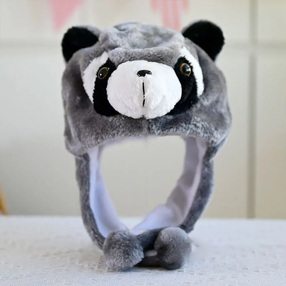 Sombrero de cazador, sombrero móvil de dibujos animados, calentador de cuello de Animal, gorro con orejeras de animales, gorra de Airbag con orejas móviles, regalos para adultos - imagen 3