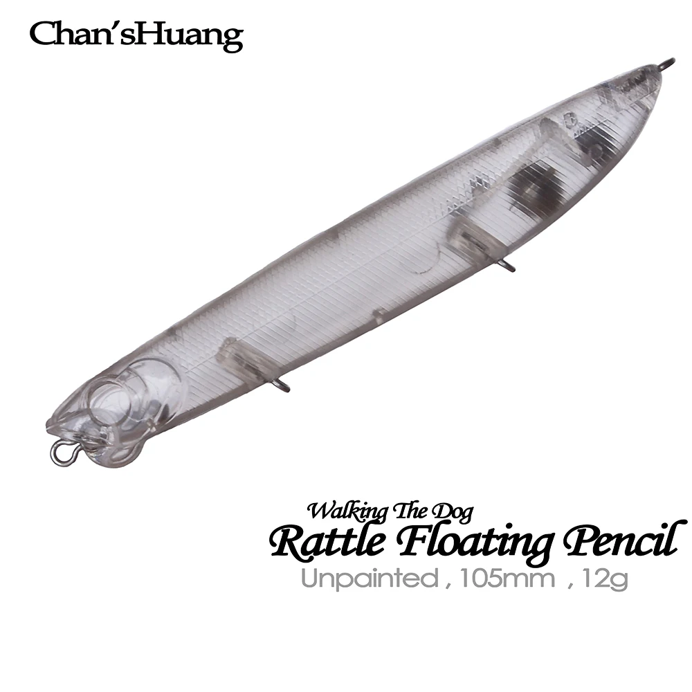 Chan'sHuang Pencil Bait Sonajero Flotante 10,5 cm 12g Blanco DIY