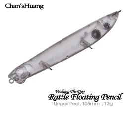 Chan'sHuang Pencil Bait Sonajero Flotante 10,5 cm 12g Blanco DIY