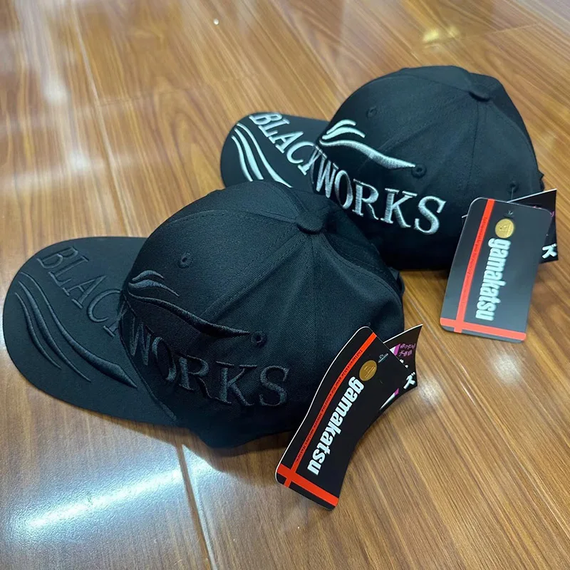 Gamakatsu-Gorra de pesca bordada con protección UV, gorra de béisbol negra, deportiva al aire libre, sombrero de pescadores, Snapback ajustable, sombrero de camionero - imagen 5