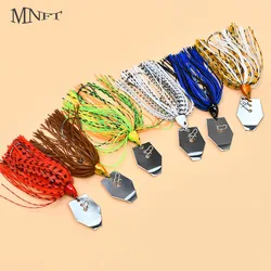 Faldas de silicona para pesca, cebos giratorios, cebos, Señuelos de pesca, falda de goma de calamar con anzuelos de asistencia de acero rico en carbono, 1 ud.