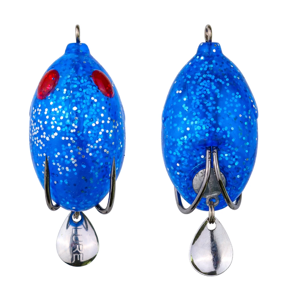 OBSESSION-señuelo de rana de silicona suave, 1 unidad, 11g, 5cm, con cucharas giratorias, pesca artificial, cebo de rana suave - imagen 2