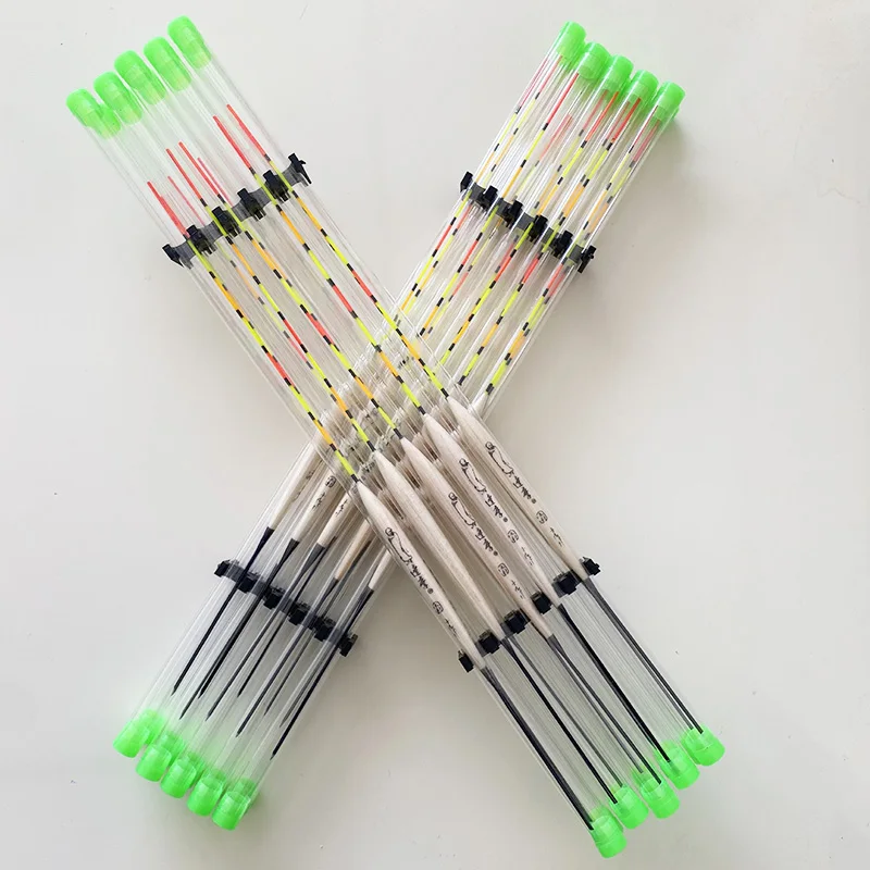 10 unids/lote juego de flotadores de pesca flotador de pesca Balsa ligero flotador de pesca sensible indicador de mordedura de pesca accesorios de pesca - imagen 2