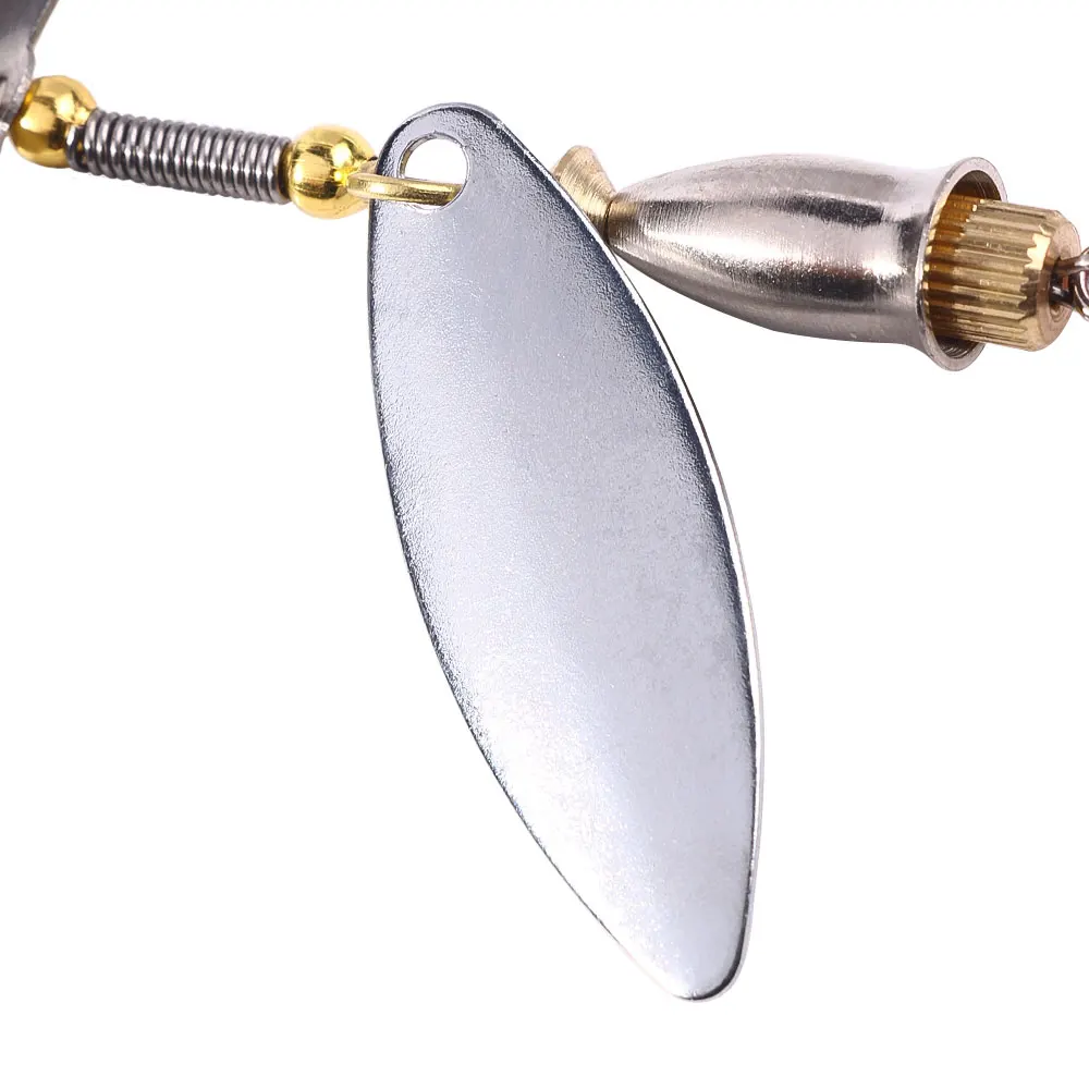 1 ud./5 uds. 8,5 cm 7g cebos giratorios para pesca de lubina plantilla de metal señuelo cebo de pesca Spinner cuchara señuelos aparejos de pesca Zander Muskie pesca - imagen 4