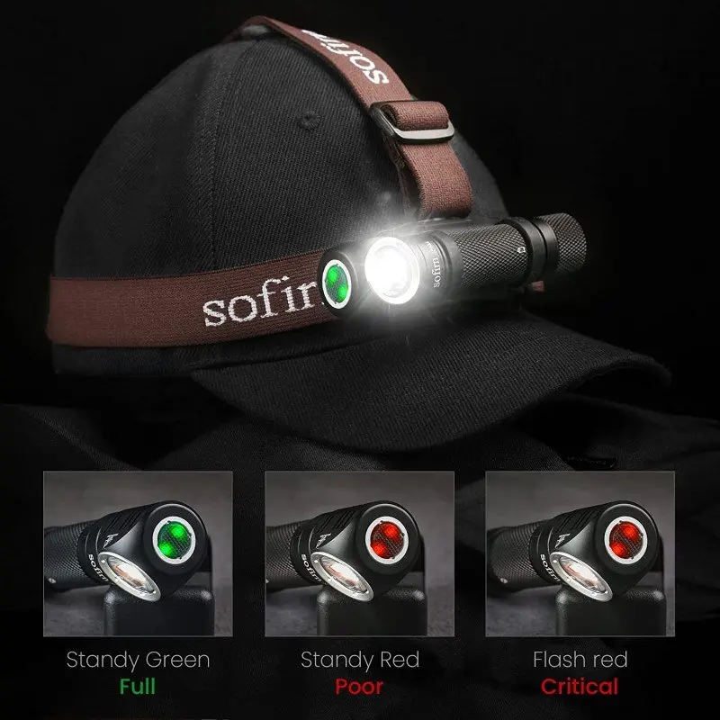 Sofirn SP40 Linterna frontal para pesca recargable con imán - imagen 2