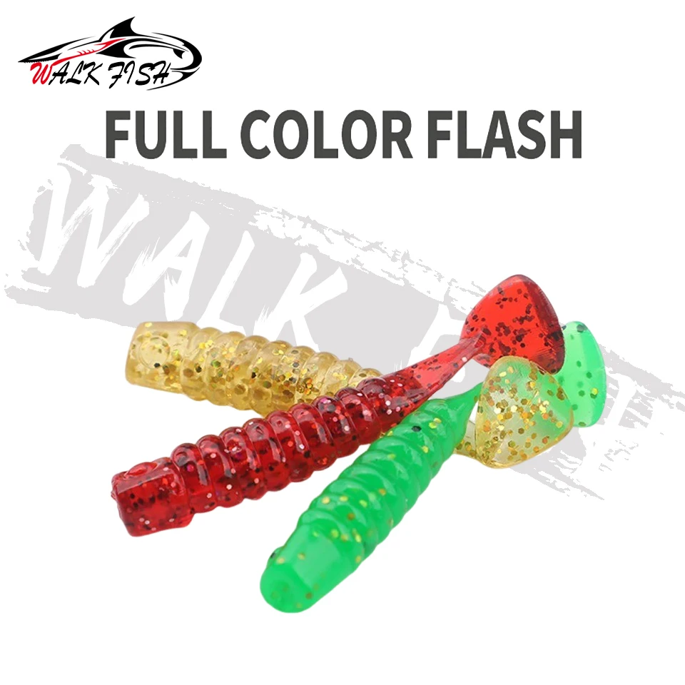 WALK FISH Wobblers de Gusano Suave – Señuelos Blandos para Lubina - imagen 3